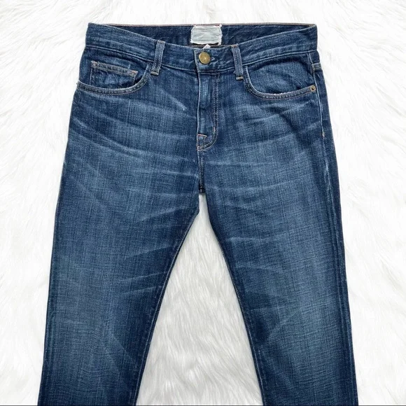 SOLD-Current/Elliott Distressed Medium Wash Cropped Slouchy Boyfriend Jeans - Picture 6 of 12